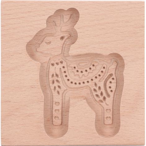 Ausstechform aus Holz in Form eines Rehkitzes für Ingwerkekse und Shortbread (1/5)