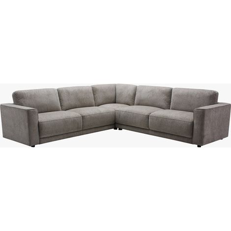SYLAN Canapé d'angle réversible en tissu taupe (1/5)