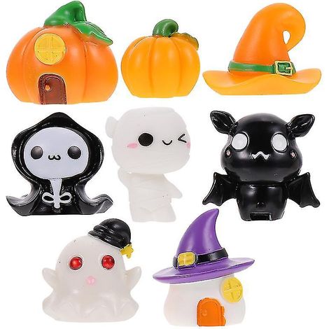 8-teiliges Halloween-Mikrolandschafts-Ornament für Halloween-Dekorationen