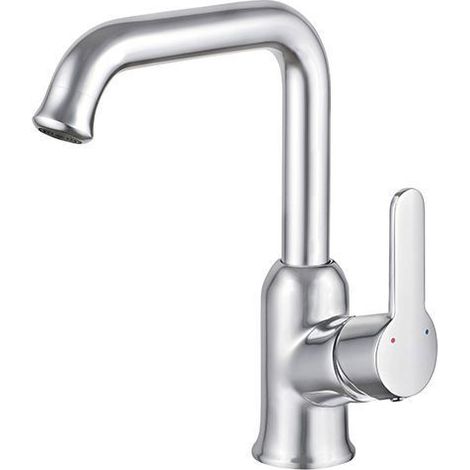 Edouard Rousseau – Mitigeur Lavabo MOLEN HAUT – Chromé – Bec Tube Mobile – Aérateur Réducteur de Débit – Vidage Clic-Clac (1/3)