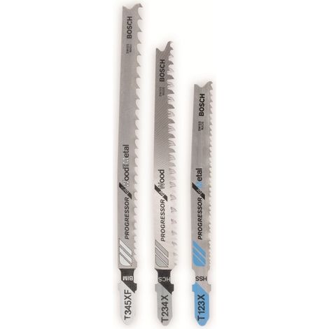 3er-Set BOSCH T123x, t234x, t345xf Mehrmaterial-Schneidblätter für Stichsäge BOSCH (1/2)
