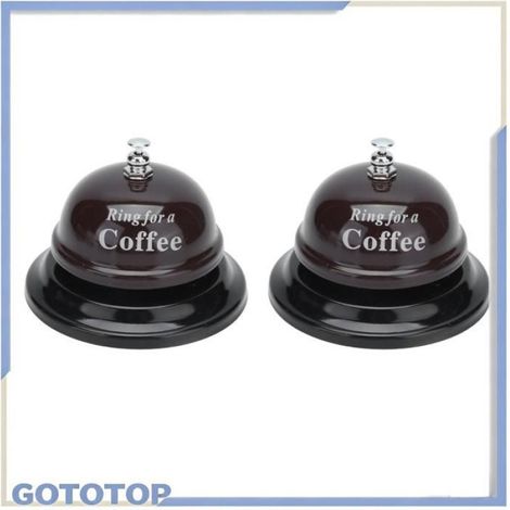 Cloche De Service - Acier Inoxydable - Pour Café Restaurant Bar - 8,5 X 7,6 Cm - 2 Pièces (1/5)