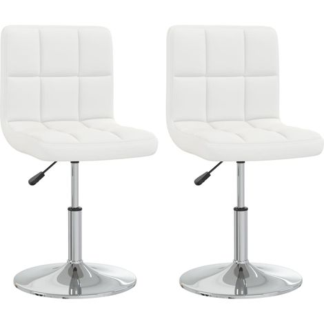 Maison Exclusive - Esszimmerstühle 2 Stk. Weiß Kunstleder