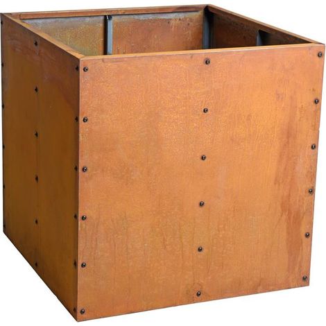Edelrost Hochbeet Pflanzkasten Blumenkasten Pflanzbeet Blumenbeet Beet Stahl 80x80x80 cm