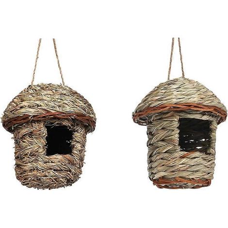 Handgewebtes Strohvogelnest, hängendes Vogelhaus für den Garten (1/5)