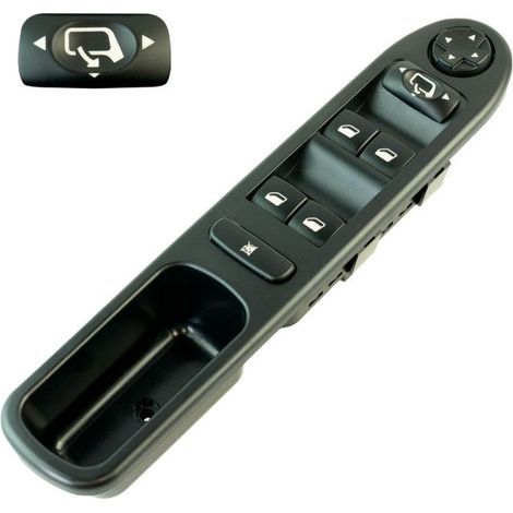 Commande lève vitre pour Peugeot 207 et 207+ (2006-2014) avant gauche (côté conducteur) (5 portes) 6554QG (1/5)