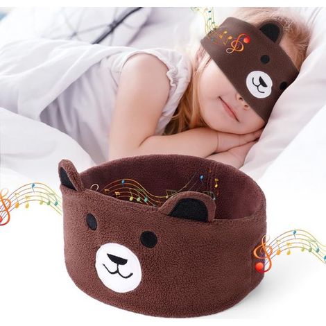 Masque de sommeil Bluetooth - bandeau de sport pour dormir, écouteurs avec haut-parleurs stéréo, pour les personnes dormant sur le côté, musique, course à pied, entraînement, voyage (gris) (1/3)
