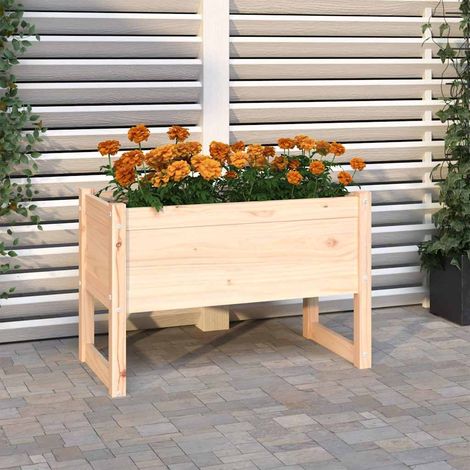 Jardinière de jardin - Balconnière à fleurs 78x40x52 cm Bois massif de pin BV397402 - BonneVie (1/5)