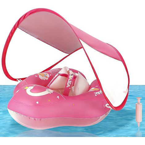 Bouee Bebe Bouée Bébé 1-3 Ans Bouee Piscine Enfant avec Pare Soleil Amovible UPF50+ Bouée Piscine Gonflable pour Enfant 3-36 Mois (1/5)