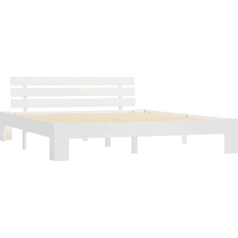 Bed Frame without Mattress White 180x200cm Solid Wood Pine vidaXL