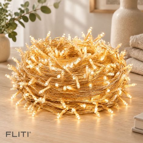 FLITI 24V 10m LED-Lichterkette, 100 warmweiße Lichter, wasserdicht, Niederspannung, Weihnachten (1/5)