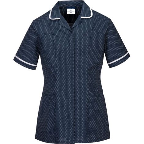 Batín para mujer mujer doméstico Classic Care sarga elástica KIngsmill diseño con topos LW19 XXL Azul Marino (1/4)