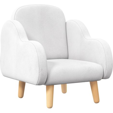 Fauteuil enfant nuage CLOUD blanc et bois (1/5)