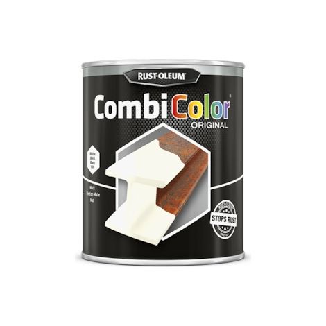 Peinture anti-rouille COMBICOLOR - blanc mat RAL 9010 - 750 mL - RUST-OLEUM