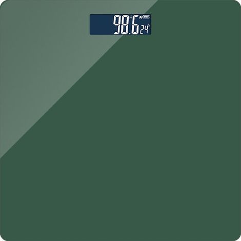 (Modèle vert foncé avec batterie de téléphone compatible) Balance électronique pour usage domestique, pèse-personne impédancemètre (1/4)