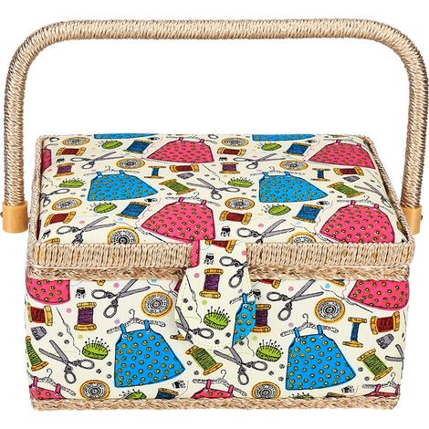 Coffret Couture Aiguilles Fils Panier Rangement Tissu Maison Boîte Verte Fil Aiguille (1/5)