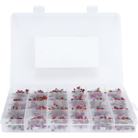 Kit de Condensateurs Céramiques - 24 Valeurs, 2PF à 0.1UF, 960 Pièces
