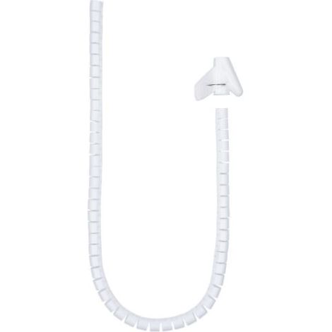 Nanokabel Flexibler Kabelmanager de 25 mm, Weiß, 3 m