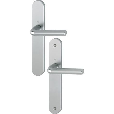 Poignée sur plaques HOPPE ARLES 7 mm Inox satiné pour portes 38-47 mm