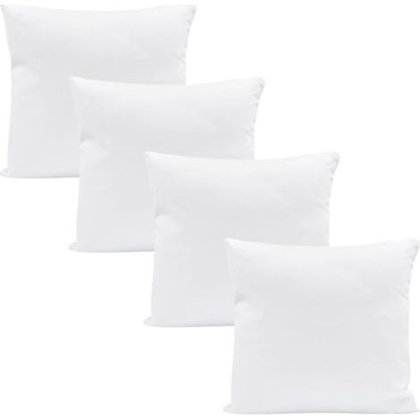 Almohada acolchada de microfibra de 40x40 cm – Almohada de cama, almohada blanca, almohada con relleno blanco - Juego de 4 (1/4)