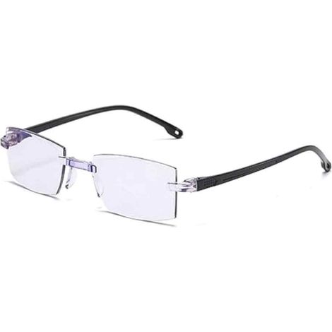 2 paires lunettes de presbytie, anti-lumière bleue double, fonction zoom intelligente, sans monture, pour vision de près et de loin (1/5)