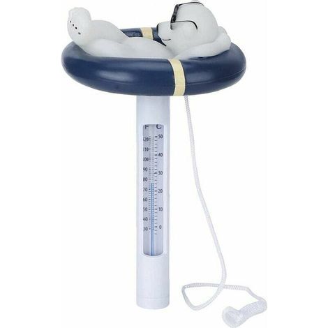 Thermomètre flottant pour piscine, en forme d'ours polaire, pour mesurer la température de l'eau des piscines, spas, jacuzzis et aquariums-AquaForge (1/4)