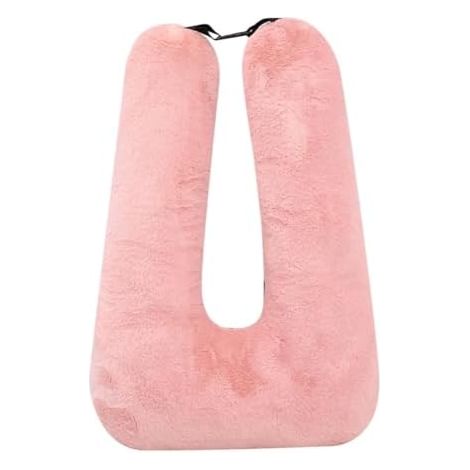 Reisekissen, Kinderreisekissen, U-förmiges multifunktionales Autokissen, Kopf- und Körperstütze (Rosa) (1/5)
