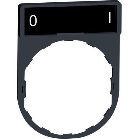 Harmony - porte-étiquette 30x40 + étiquette 'O-I' 8x27 - blanc/noir (ZBY2178) (1/3)