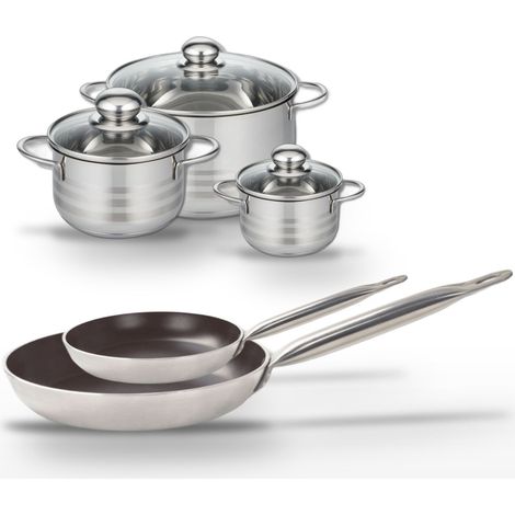 Lot Poêles 24/32 cm & Faitouts 12/16/20 cm Elo Bistro Line (1/5)