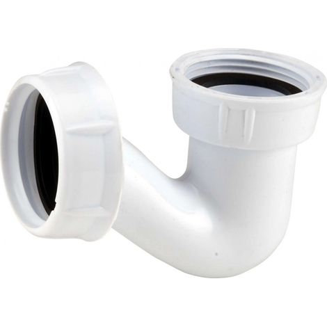 Nicoll – Siphon de bidet en 'V' – Entrée 33x42mm – Sortie 40x49mm – Montage sans outils – Écrous ergonomiques