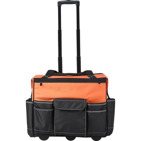 Sac à outils roulant, 27 poches, construction durable, 110 lbs (1/2)