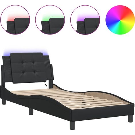 Maison Exclusive - Giroletto con LED senza Materasso Zadar Nero 90x190 cm (1/5)