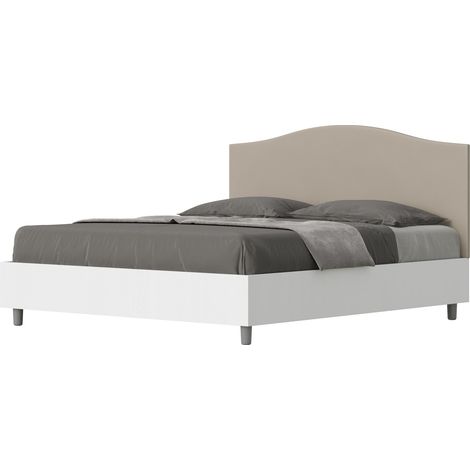 Letto Matrimoniale 160x200 cm con Rete e Contenitore Grace Tortora (1/4)