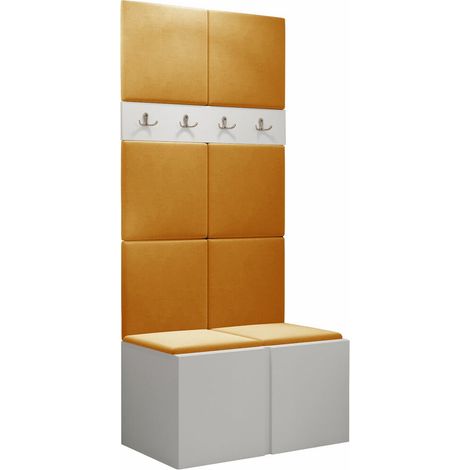 Conjunto para recibidor Pinis IV, Manila 32, 186x84x46cm, Aglomerado laminado, Tapiz, Montada en la pared, Colocada (1/5)