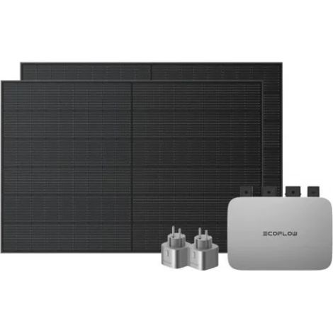 kit fotovoltaico da balcone ecoflow "powerstream" con pannelli solari 2x400w e microinverter