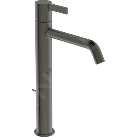 Robinet de lavabo IS JOY, avec socle prolongé, avec vidage, longueur 170 mm, gris magnétique (1/5)