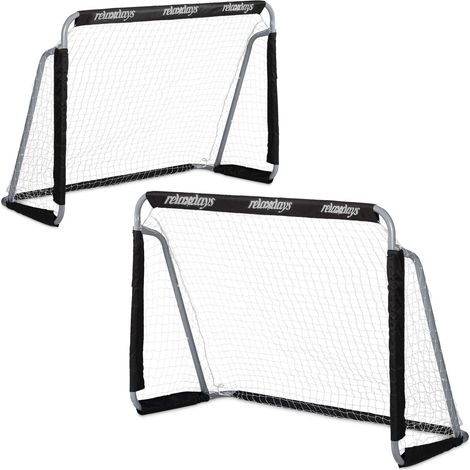 2 Stk. Fußballtore in Schwarz