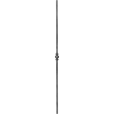 Barreaux rond finition brute forgé décor boule et collerettes - Diamètre Ø14mm hauteur 1000mm - Fer forgé - À souder - DECO FER FORGE (1/5)