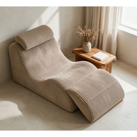Fauteuil de repos ergonomique avec accoudoirs, assise déhoussable, rangement poche, charge 200kg, gris foncé 160cm (1/5)