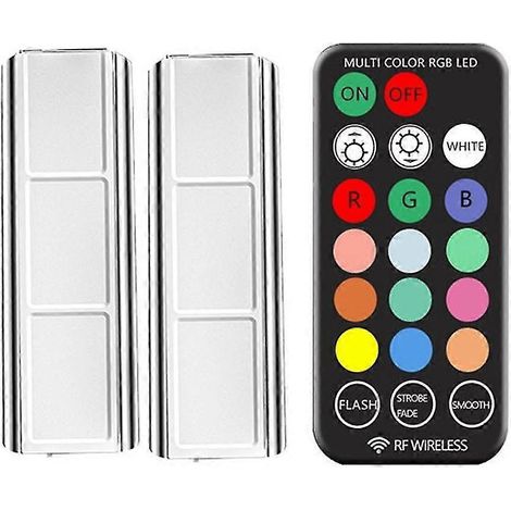 RGB-LED-Auto-Ambientebeleuchtung, kabellose Fernbedienung, dekorative Lampe, Ambientebeleuchtung, Fußladefunktion