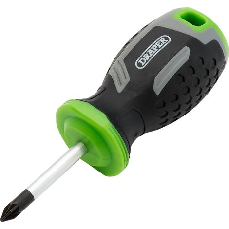 Draper PZ1X38MM Pozidriv Soft Grip Screwdriver - Precision Phillips Screwdriver for Professional and DIY Use