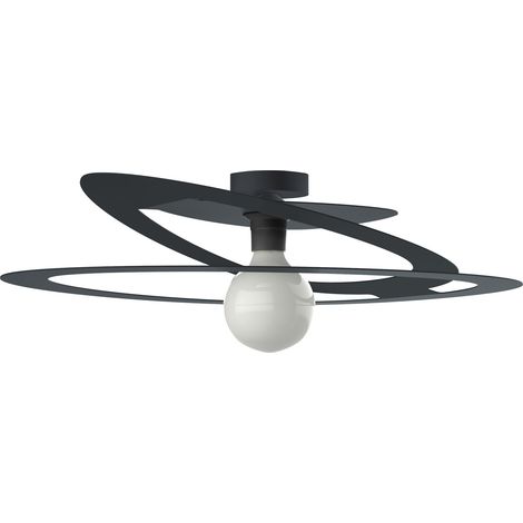 LUMICOM DILATE Plafoniera, 1X E27, max 42W, metallo, antracite, D.40cm