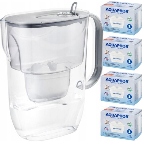 Caraffa filtrante per acque grigie Aquaphor Fresh da 3,2 litri con 4 cartucce Maxfor+ (1/5)