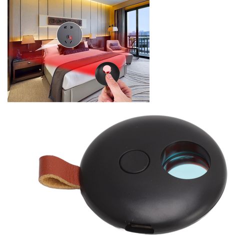 Q68 Multifunktionaler Infrarotdetektor, Anti-Spyware, Anti-Spionagekamera, Kameradetektor für Hotels/Mietzimmer (Schwarz) (1/5)