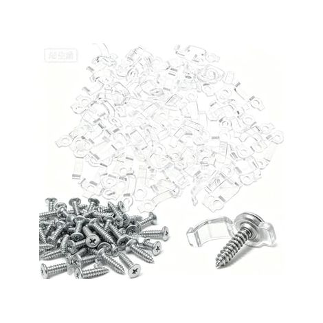 120 Clips de Fixation pour Bande LED 10mm-12mm, Avec 100 Vis (1/5)