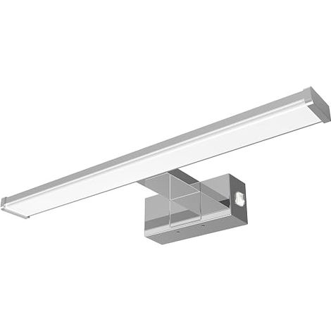 Wall Mirror Lamp, Chrome, 500 mm, for Wall Mounting, Choice of Warm White or Neutral White, Integrated Switch (Warm White) (1/5)