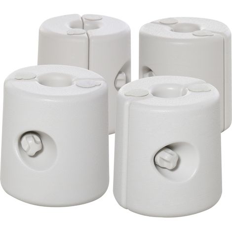 Poids pour supports de pavillon, lot de 4, pour tentes de réception, en polyéthylène (PE) résistant à l'eau et au sable, Ø 24 x H 25 cm, support stable pour événements en extérieur