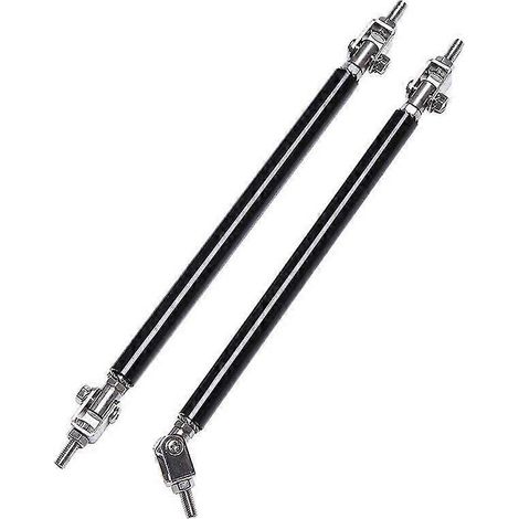 Für Mitsubishi Lancer Evo X 15 cm verstellbare Frontstoßstangenlippe Splitter Streben Zugstreben Spoiler Zugstrebe --15 cm Schwarz