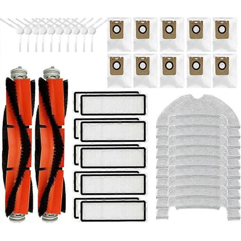 Accessoires pour aspirateurs robots Dreame Bot D10 Plus / RLS3D / Z10 Pro / L10 Plus : filtre de brosse latérale principale, sac à poussière. (1/5)