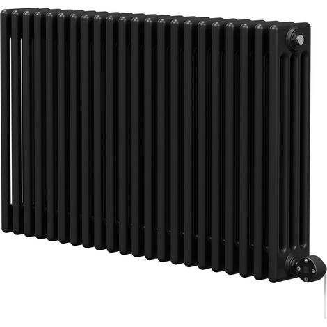 Wholesale Domestic Colosseum Colore Matt Black 600mm x 988mm Horizontal Digital Thermostatic Electric Quadruple Column Radiator (1/5)